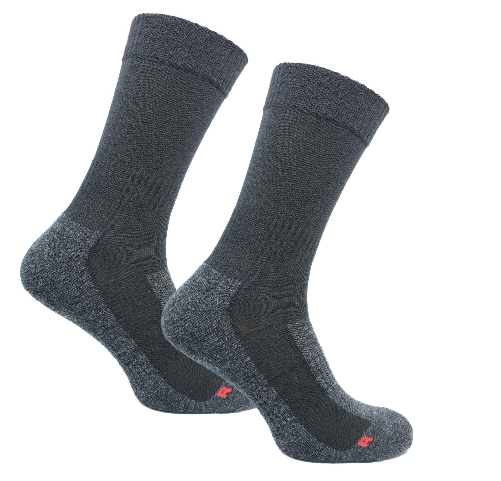2 pary - Skarpety trekkingowe 60% wełna merino - przeciwodciskowe i amortyzujące 2/3