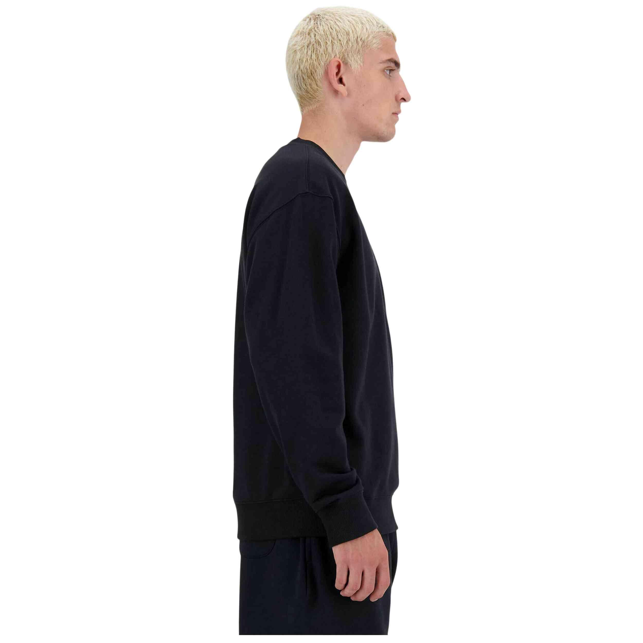 Maglioni in pile per uomo New Balance Sport essentials in french terry nero. 5/7