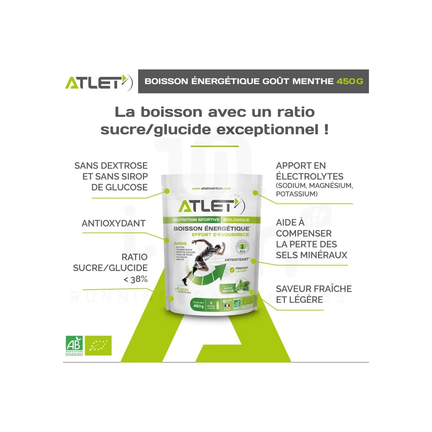 Boisson énergétique Bio Menthe ATLET Nutrition 2/4