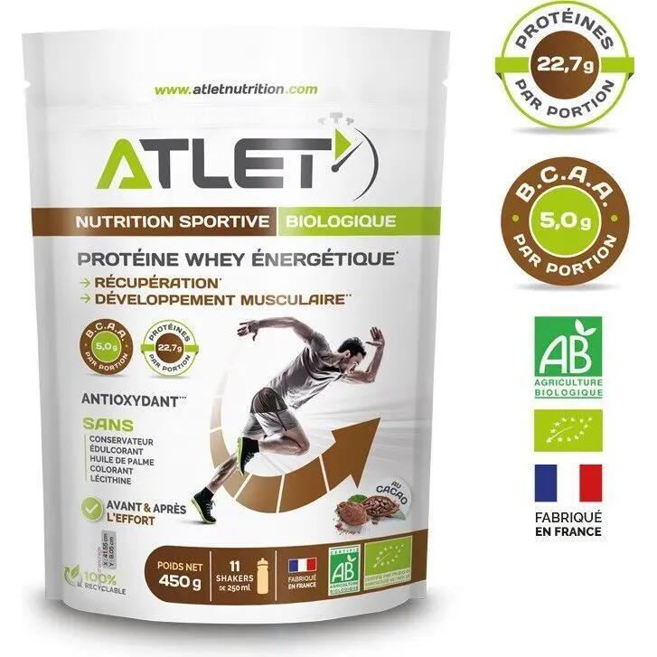ATLET BIO kakaový proteinový doplněk ATLET Nutrition