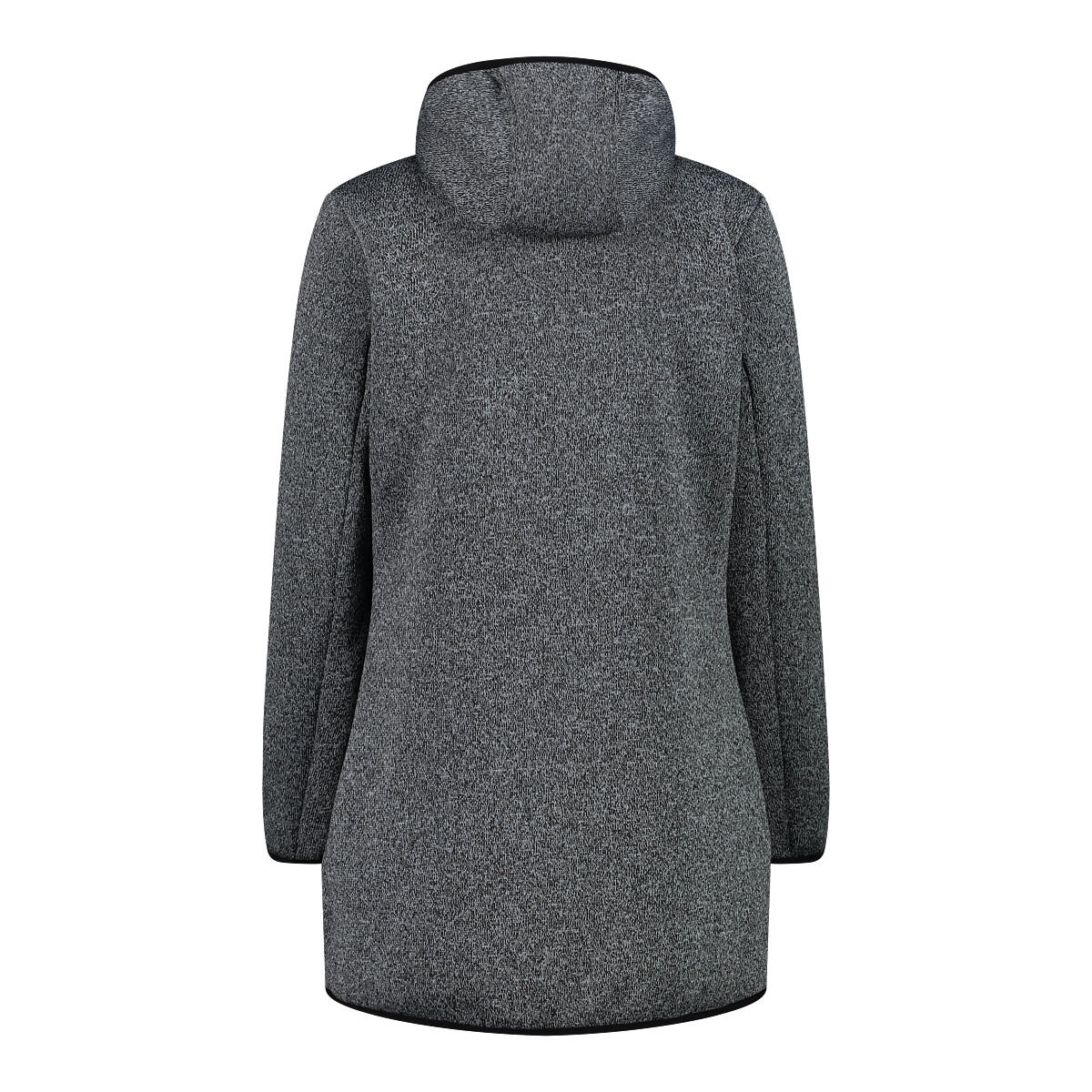 CMP WOMAN FLEECEMANTEL FIX HOOD ALLUMINIO-NERO 40 3/4