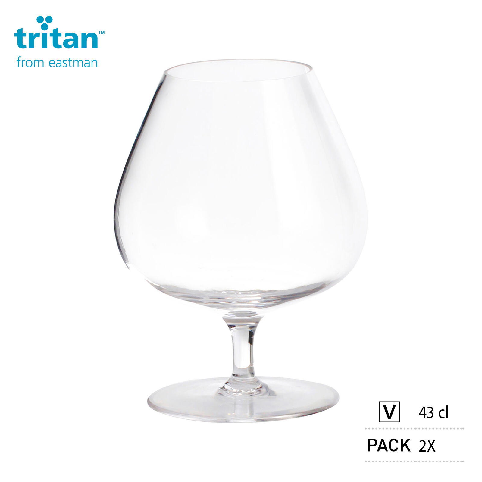 Juego de copas de coñac Tritan vaso de viaje a prueba de roturas 430 ml 2/4