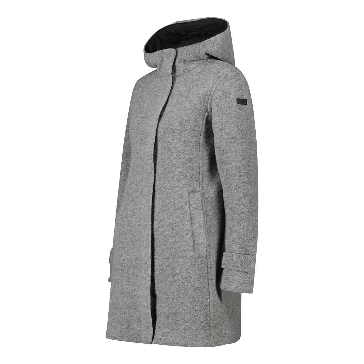 Damen Fleecemantel W COAT FIX HOODWOOLTECH 3/3