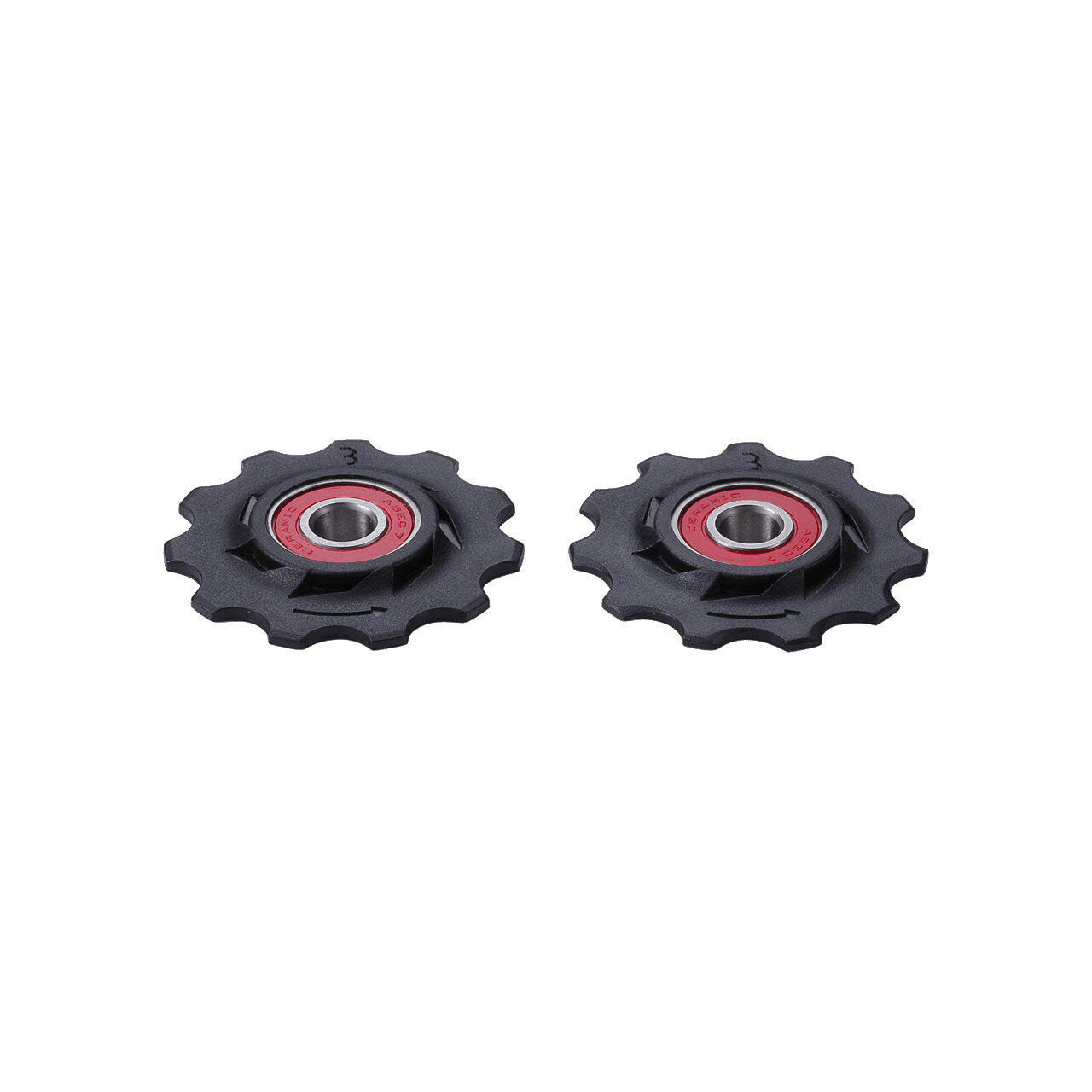BBB RollerBoys Ceramic Bearing Jockey Wheels 11S Black 2/3