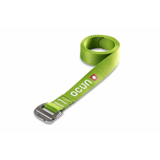Ceinture Ocún Belt SB 28mm nylon verte longueur réglable boucles inox SS-420J2