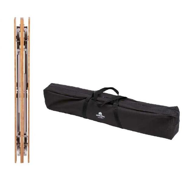 Mesa de camping regulable en altura y plegable Holiday Travel Bamboo - 100 x 65 2/7