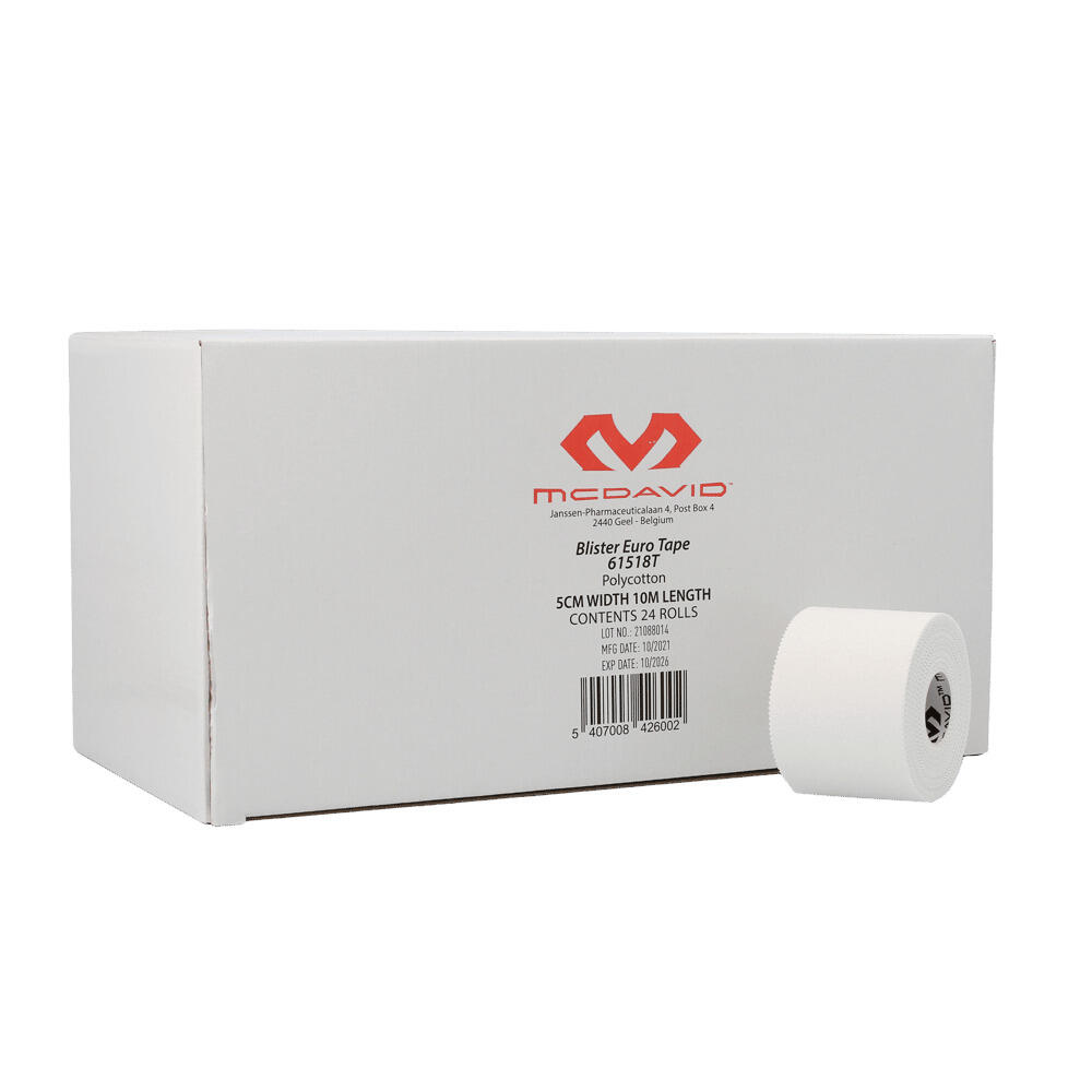 Pack of 24 rolls of adhesive tape 5 cm x 10 m McDavid Eurotape
