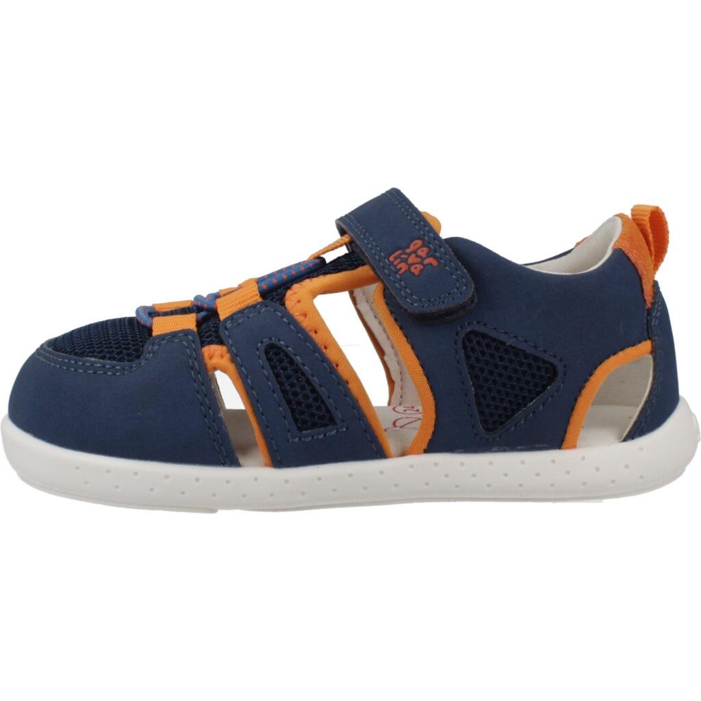 Sandalias Cerradas Barefoot Niños Garvalín 252336A Azules Cierre Adherente 2/7