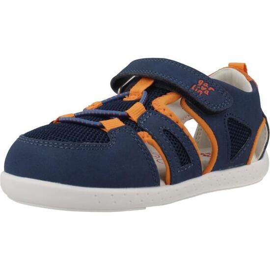 Sandalias Cerradas Barefoot Niños Garvalín 252336A Azules Cierre Adherente