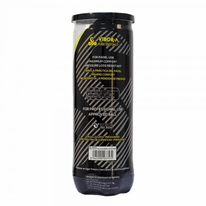 Tubes de 3 balles de padel Vibora Elite Tour 3/5