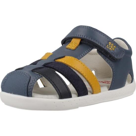 Sandalias Barefoot Bebé Garvalín 262325A Azules Cierre Adherente