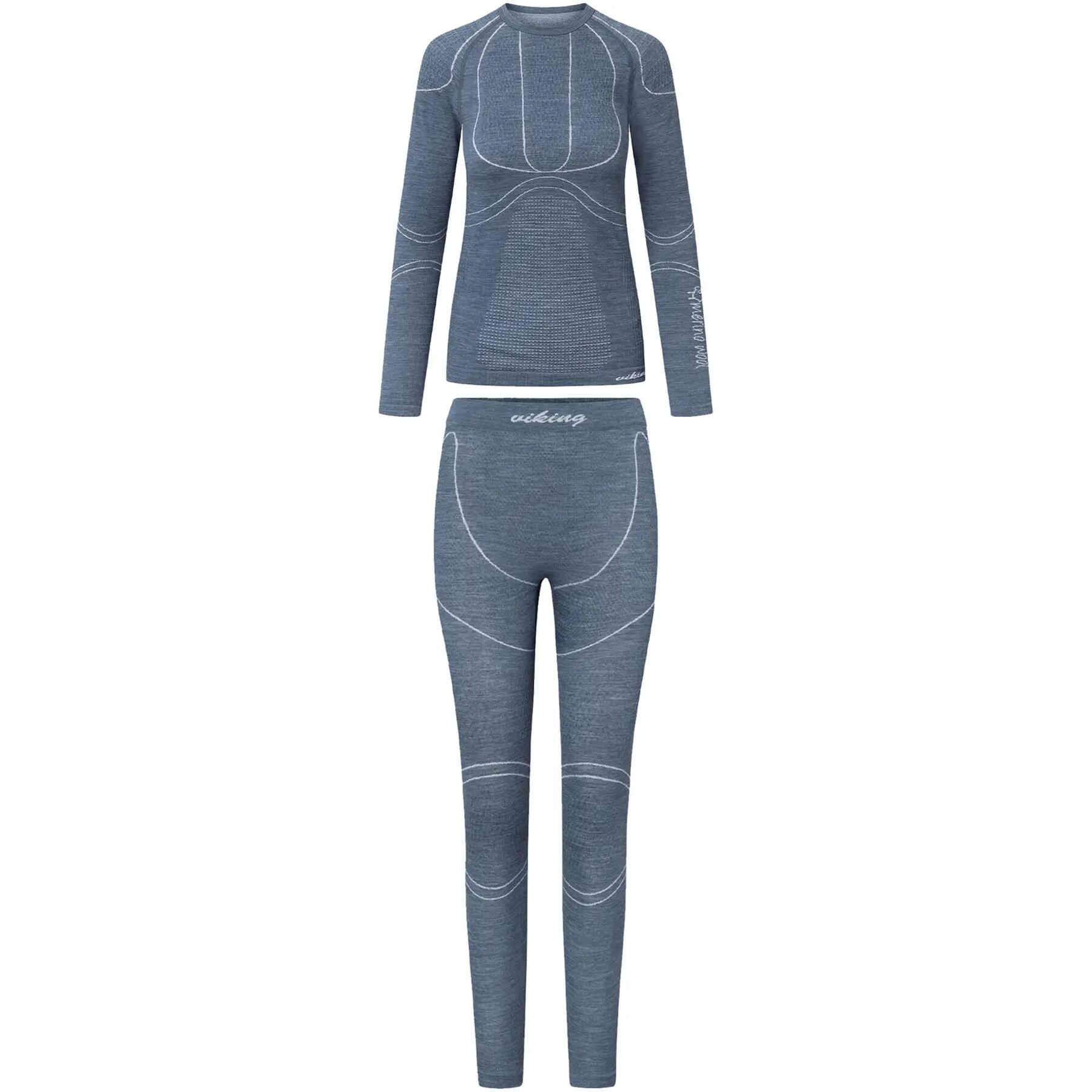 Set de lenjerie de corp termică pentru femei Viking Lana Pro, din lână Merino