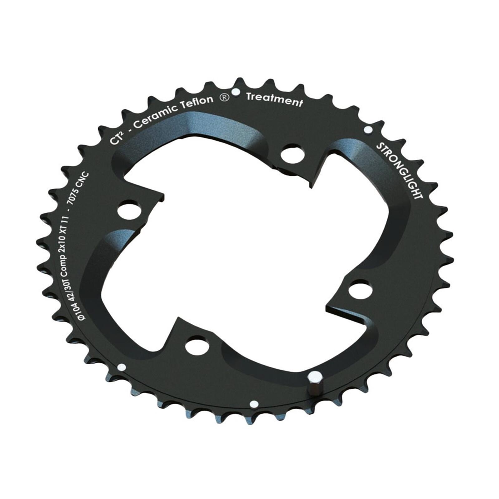 Plateau VTT double extérieur Shimano 4BRA XT M785 10V. 1/2