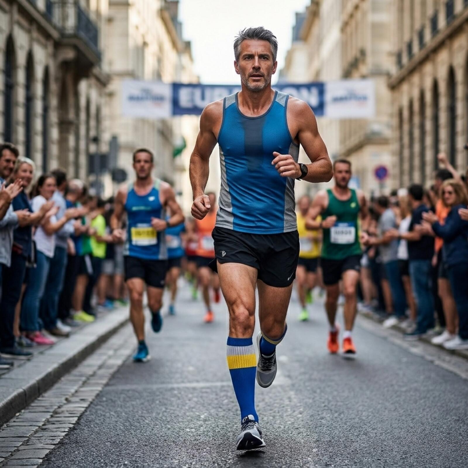 Chaussettes de course à compression, soutien mollet gradué, Classe 2 - 20-30mmHg 4/4