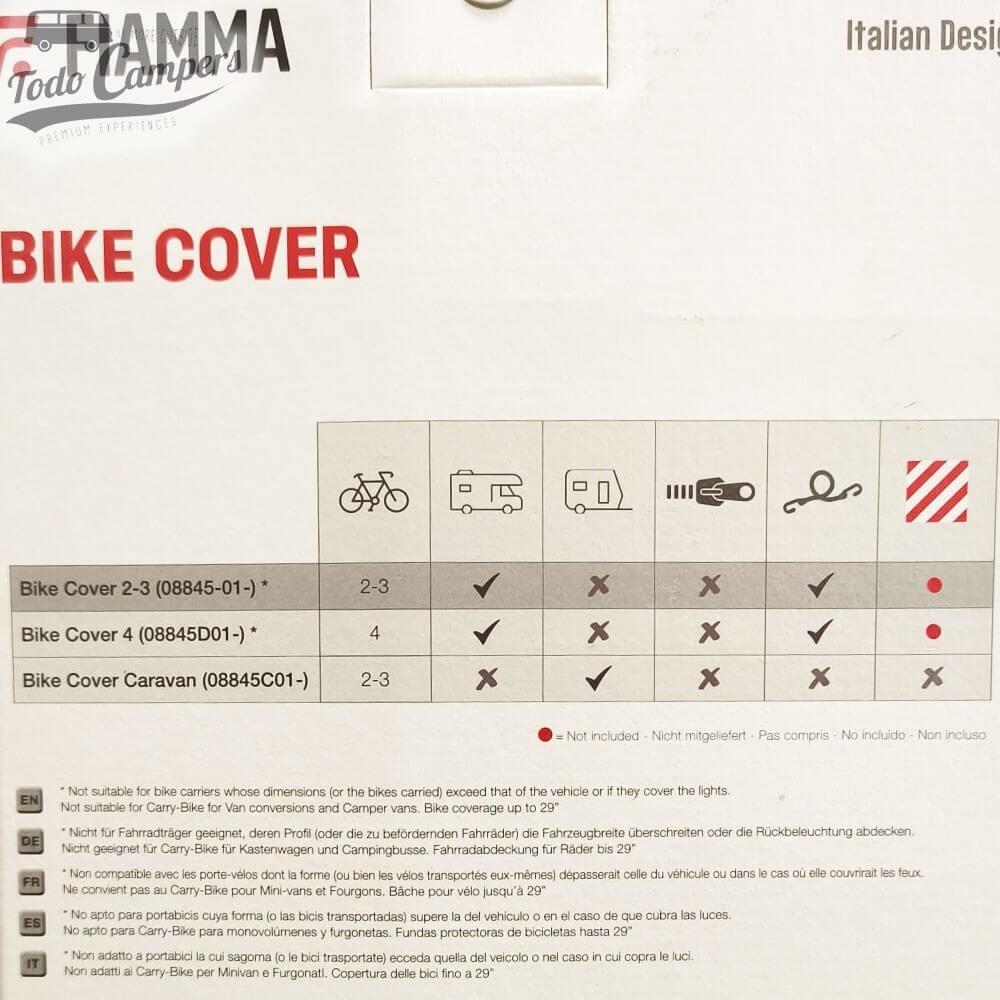 Funda cubrebicicletas Fiamma Bike Cover S para 2/3 bicicletas 5/6
