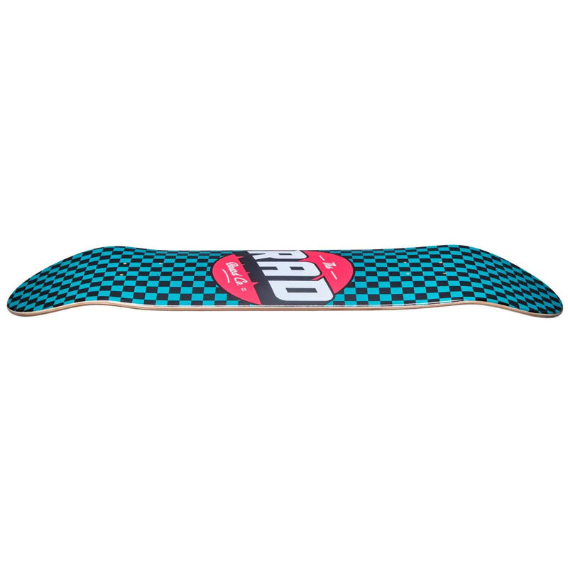 RAD Checker Placa Skateboard - 7.75" - Negru/Turcoaz