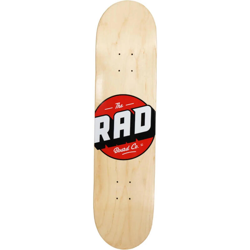 RAD Solid Logo Placa Skateboard - 8" - Natural Maple