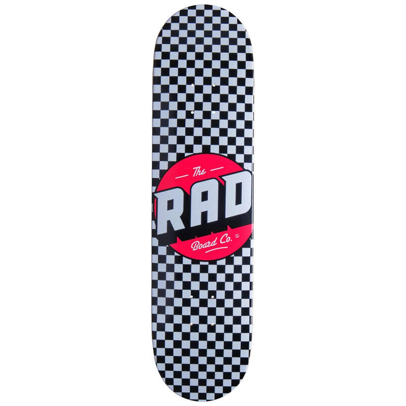 RAD Checker Placa Skateboard - 8.25" - Negru/Alb