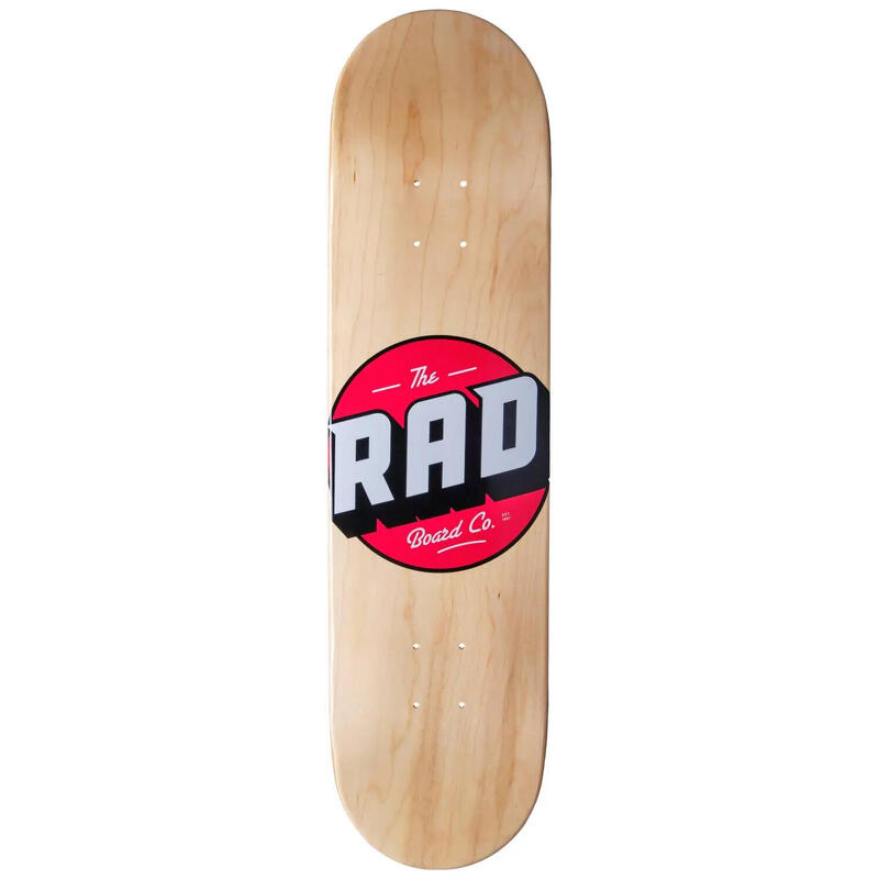 RAD Solid Logo Placa Skateboard - 8.25" - Wood