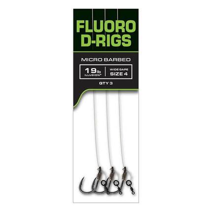 Montages FOX Carp Ready Rigs Fluoro D-Rig (lot de 3)