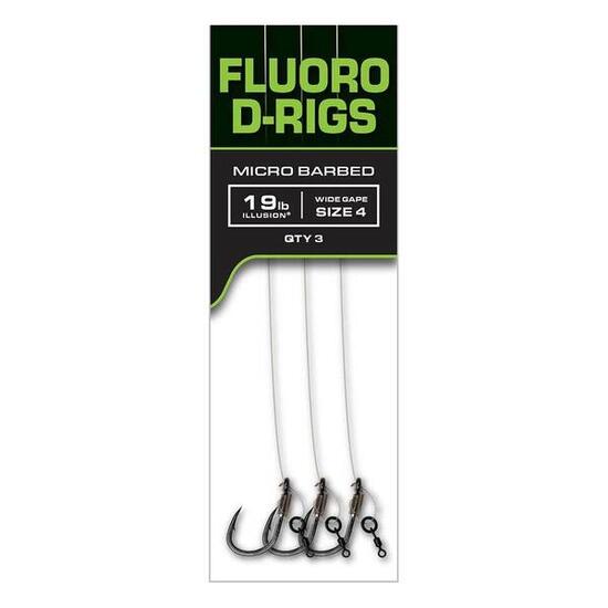 Montages FOX Carp Ready Rigs Fluoro D-Rig (lot de 3)