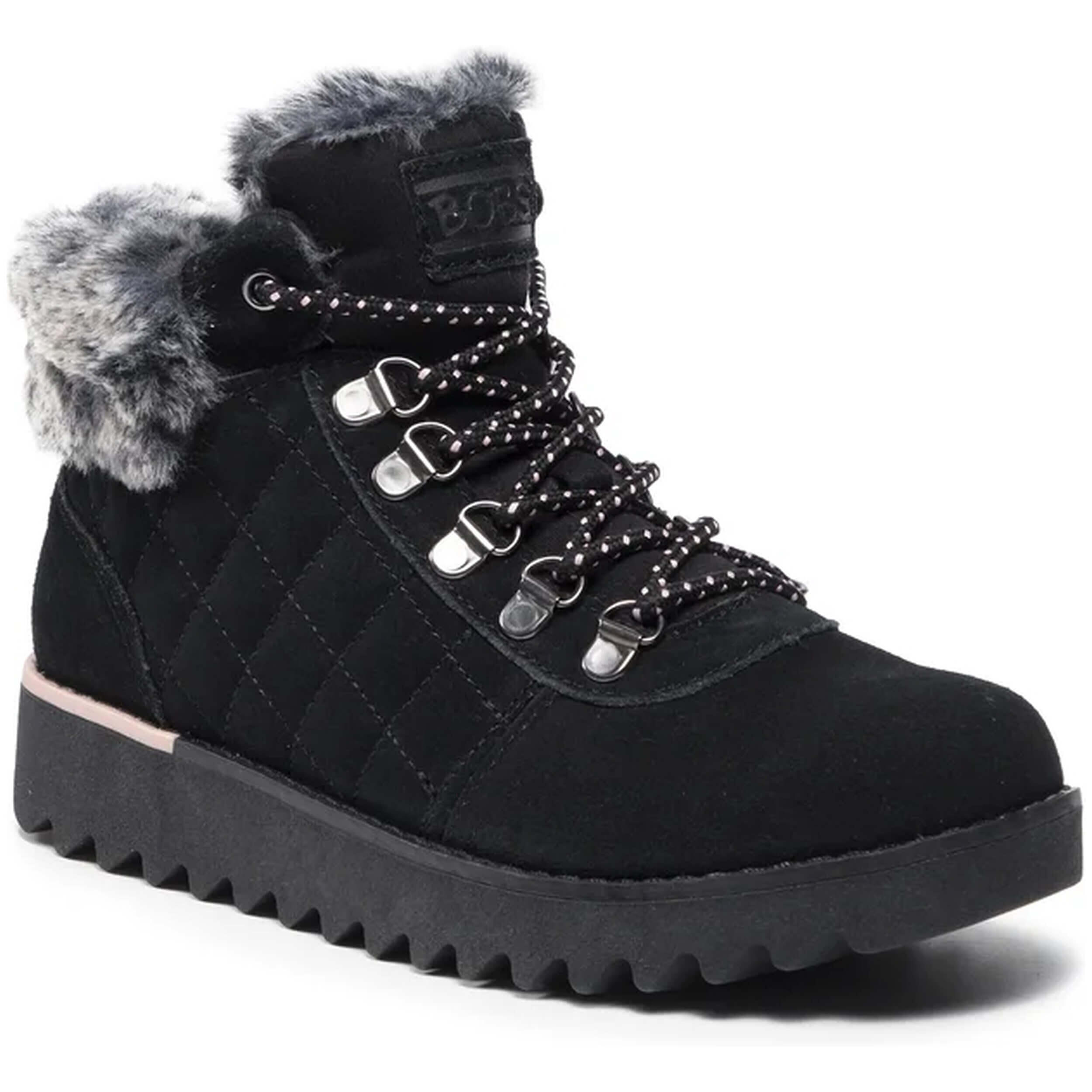 Skechers Damskie Buty Trekkingowe Bobs Mountain Kiss Czarne Zamsz 37 2/5