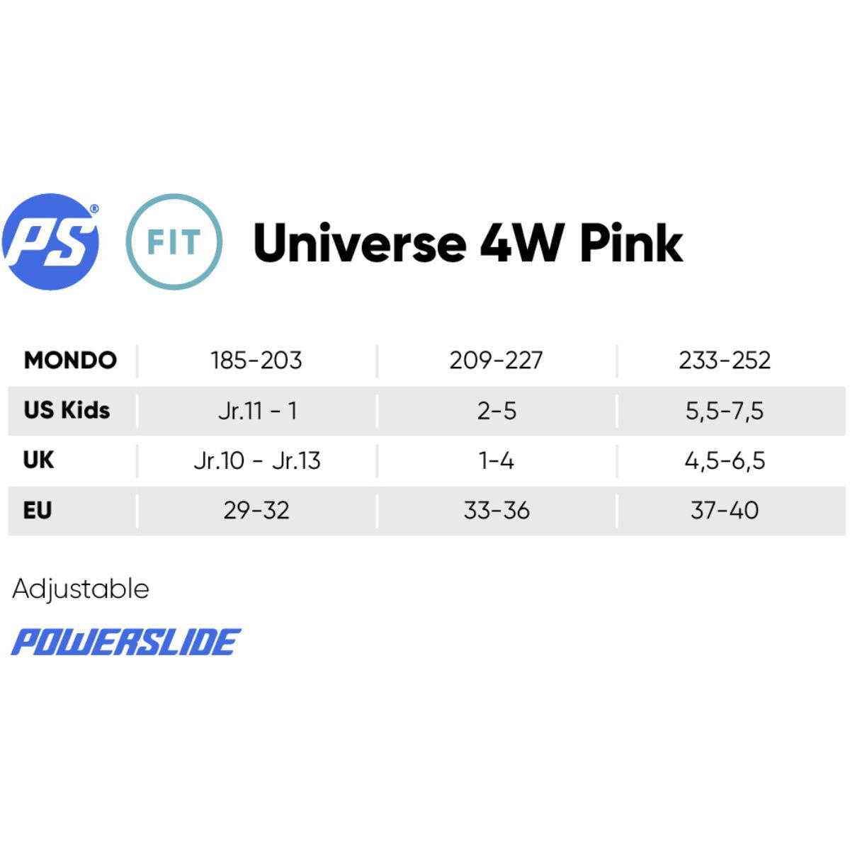 Powerslide Universe 4W Pink II Adj. Inlineskates 2/7