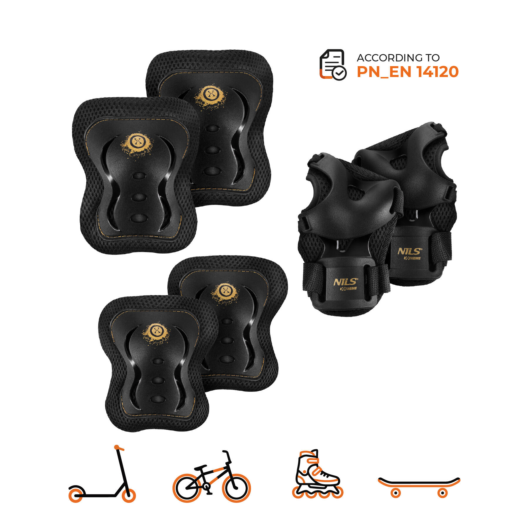 Set beschermers voor rolschaatsen, skateboards en steps FLY Nils Extreme H320 4/7