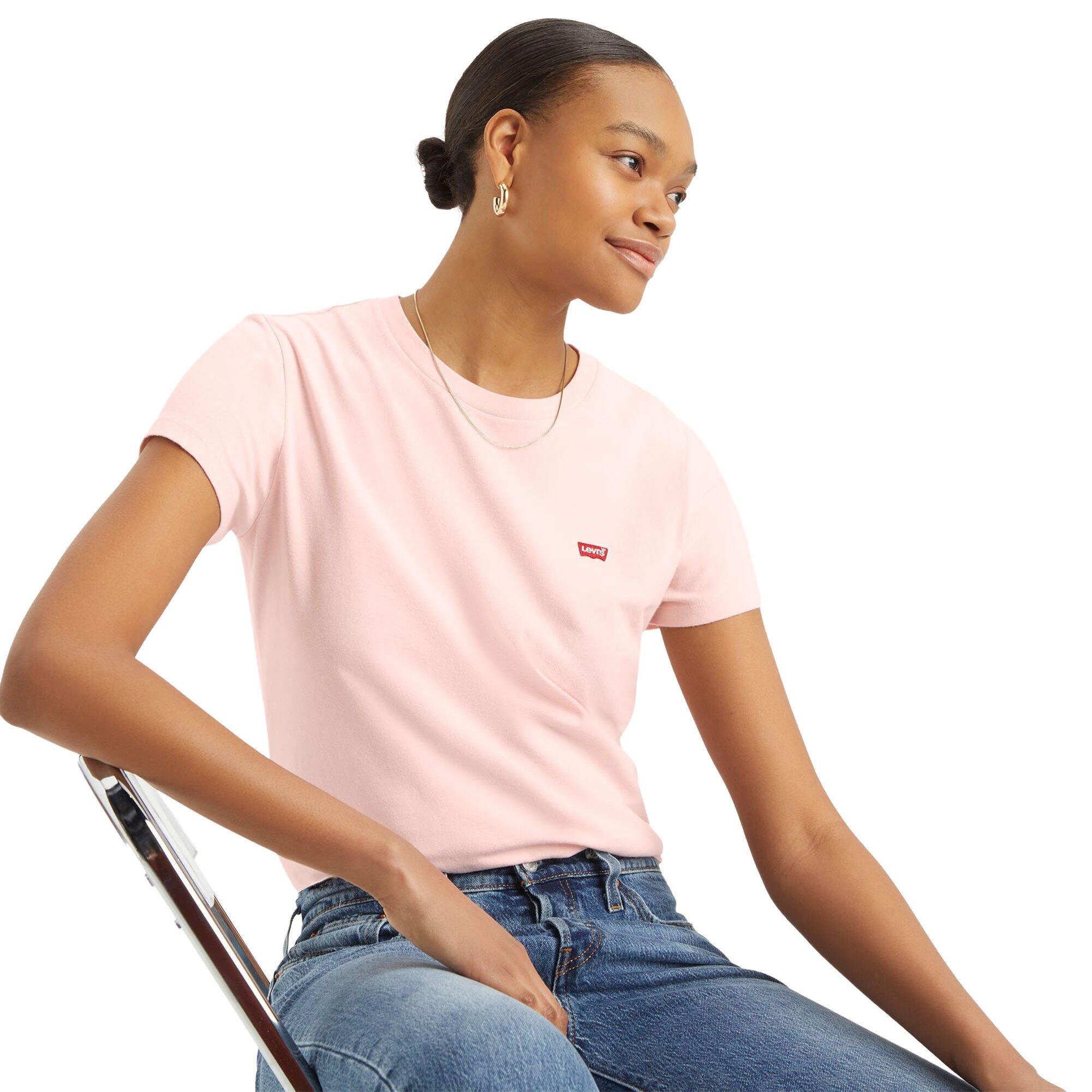 T-shirt pour femme Levis petit logo rose. 5/6