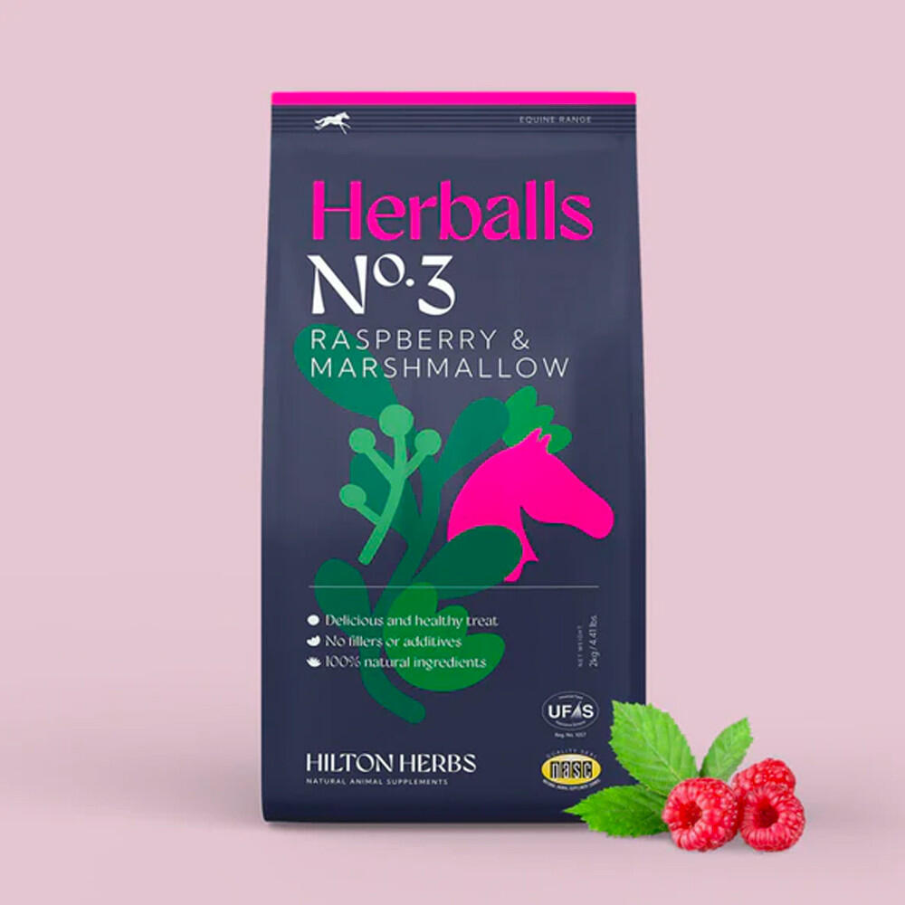 Hilton Herbs Natuurlijke Paardensnacks: Framboos Marshmallow 2/3