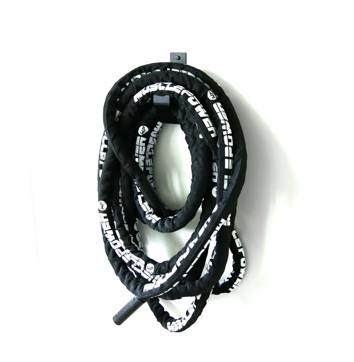 Wandhalterung für Battleropes - schwarz 3/4