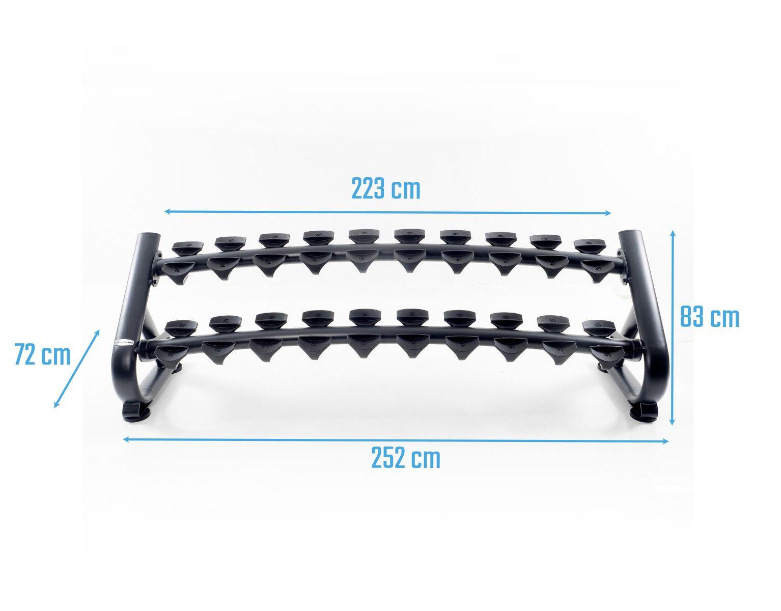 Support haltères pour 10 paires Deluxe - noir mat 3/6