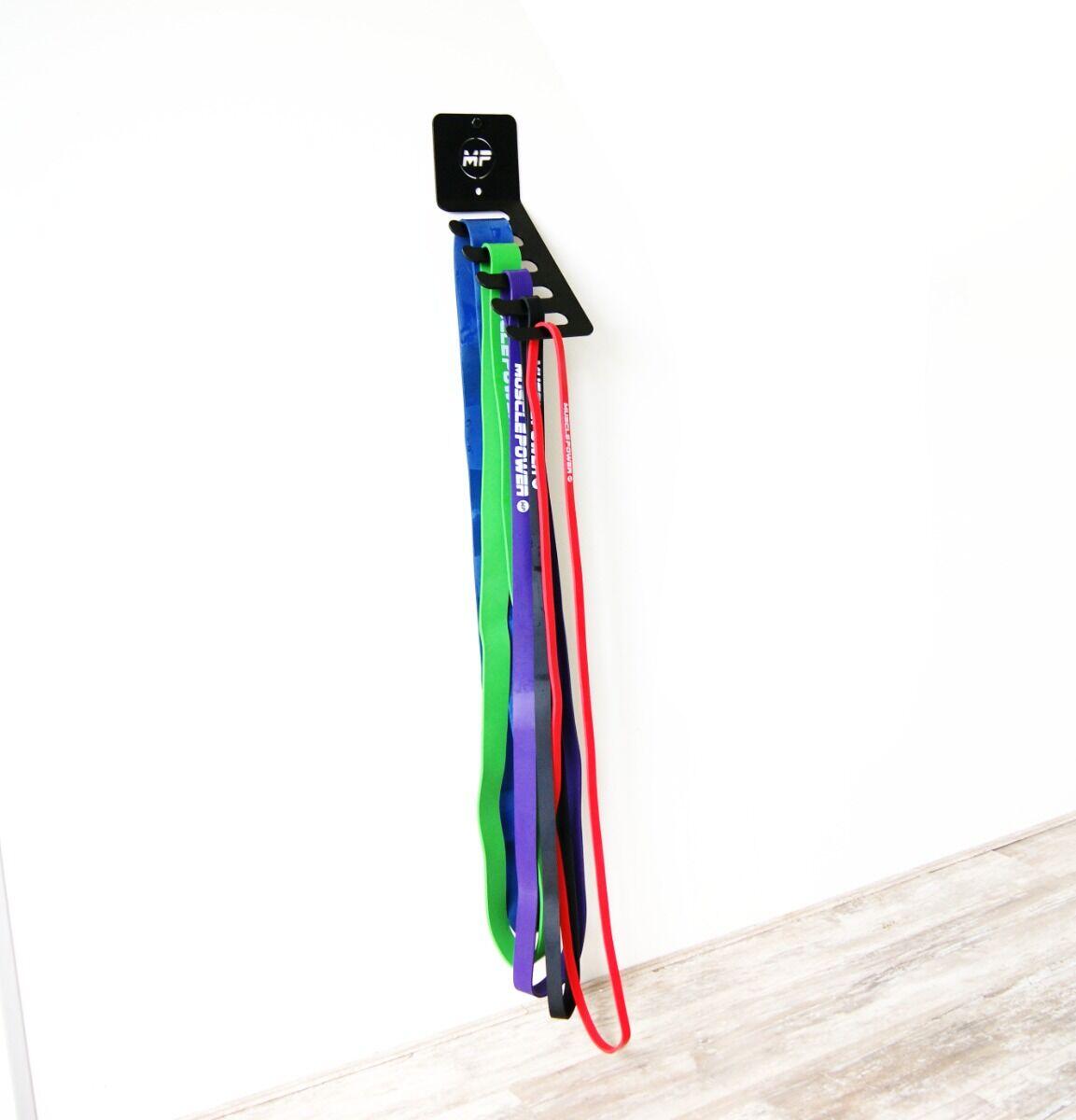 Wandhalterung für 5 Powerbands - schwarz 3/4