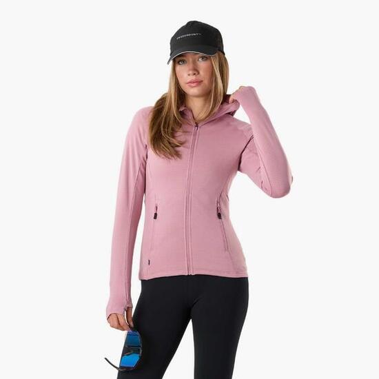 Pull randonnée femme respirant séchant rapidement Ultra Light Tech Midlayer Hood