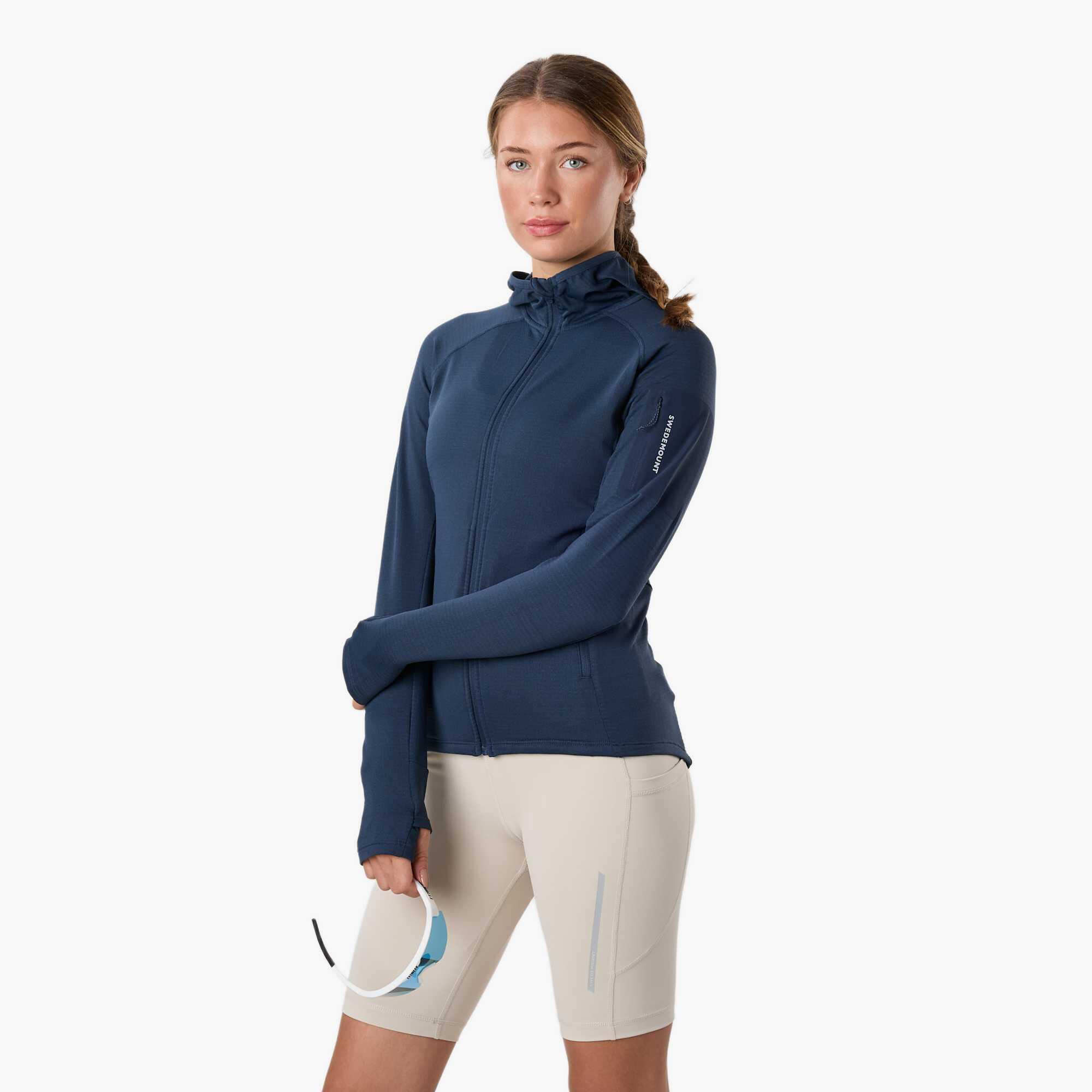 Felpa da allenamento da escursionismo da donna Ultra Light Tech Midlayer Hood 4/8