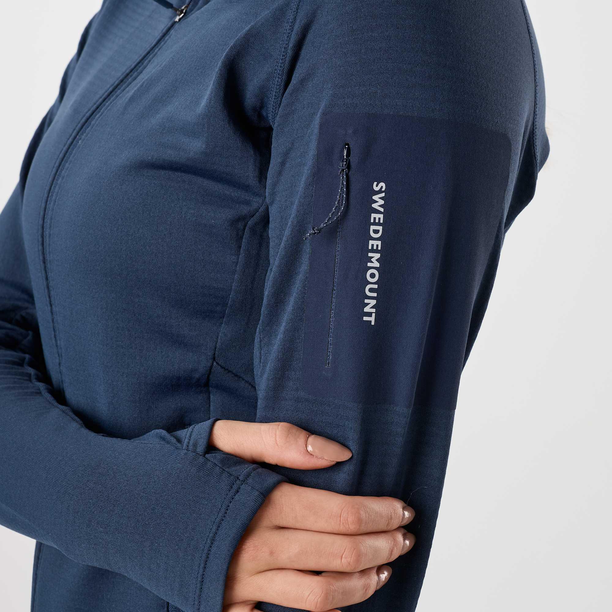 Felpa da allenamento da escursionismo da donna Ultra Light Tech Midlayer Hood 6/8