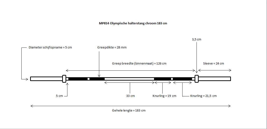 Olympische Halterstang - 14,5 kg 4/5