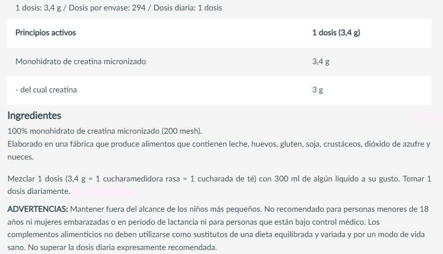 100% Creatina Monohidrato - 1000g Biotech USA 2/3