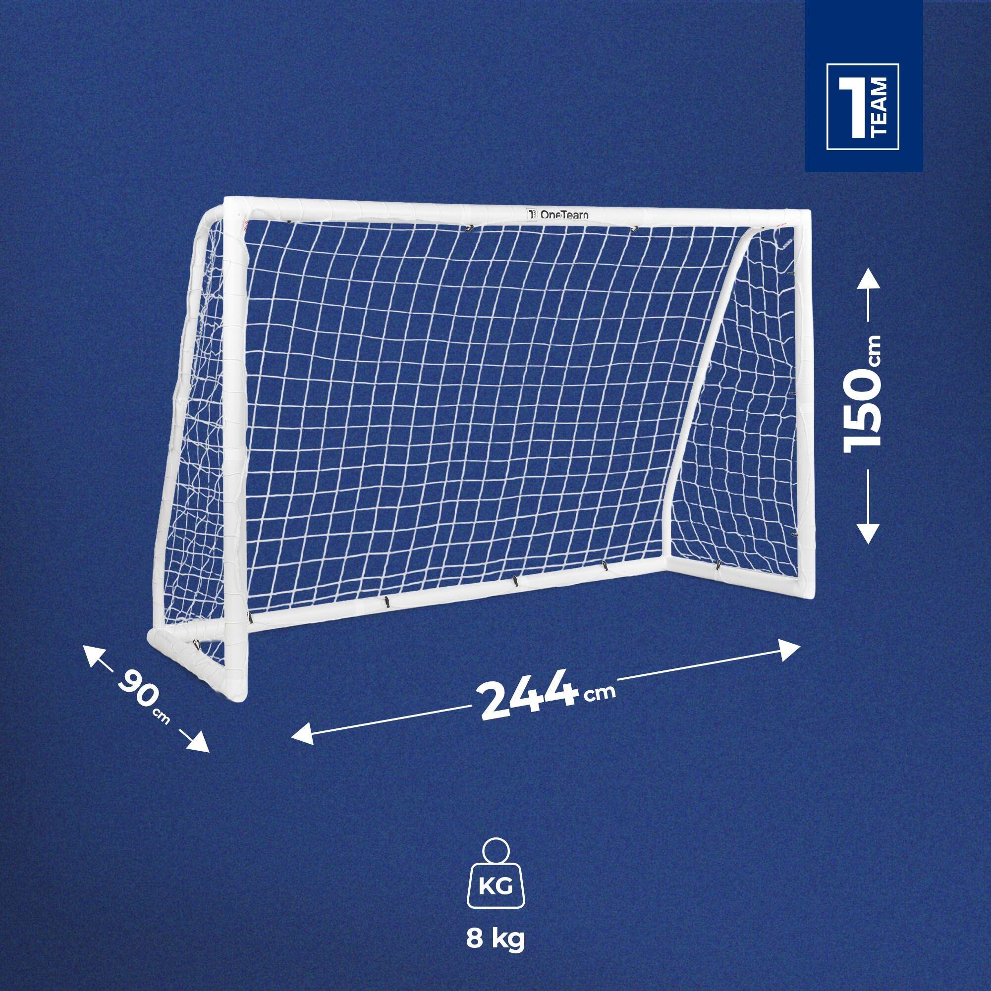Bramka do piłki nożnej OneTeam PVC 244 x 150 cm 2/7