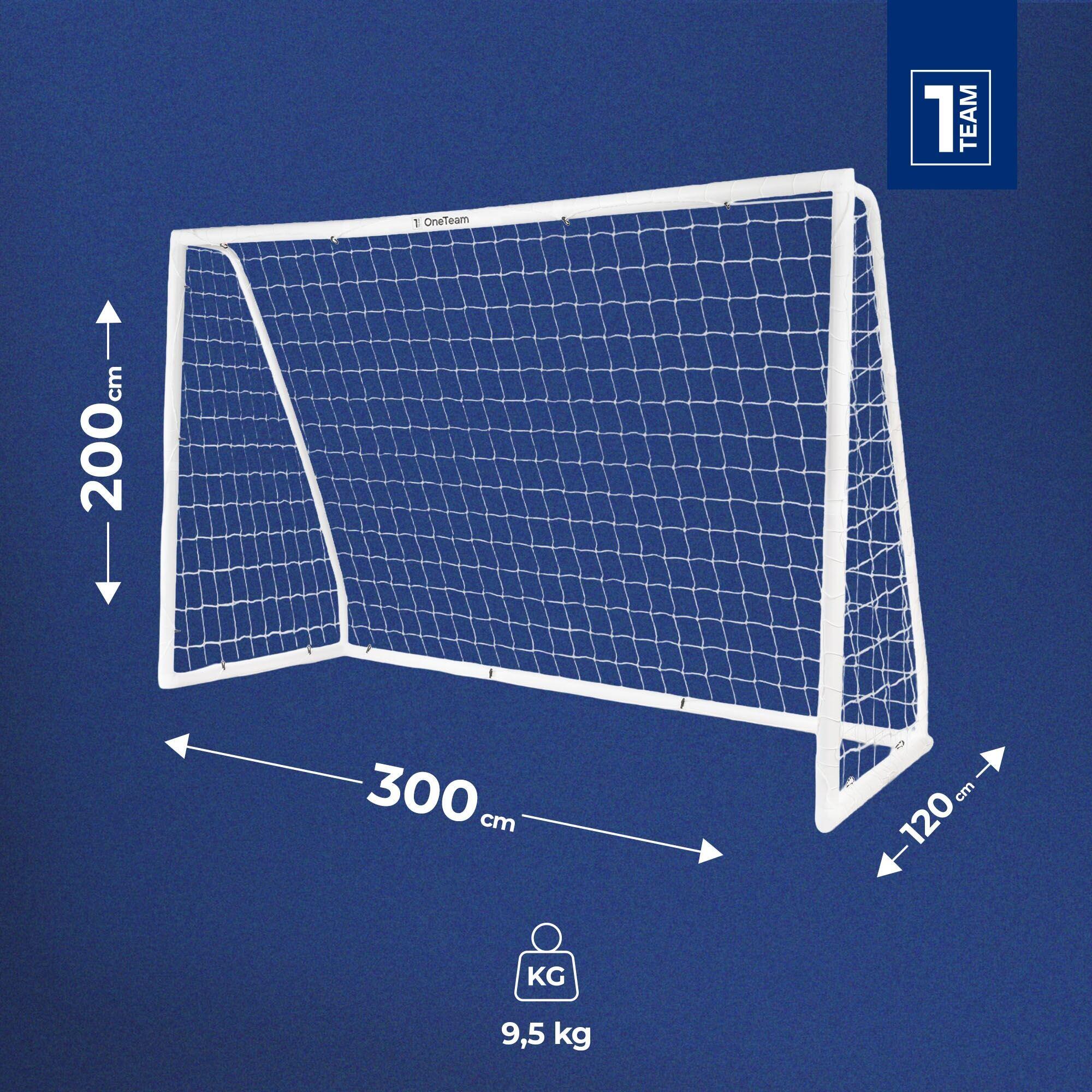 Bramka do piłki nożnej OneTeam PVC 300 x 200 cm 2/7