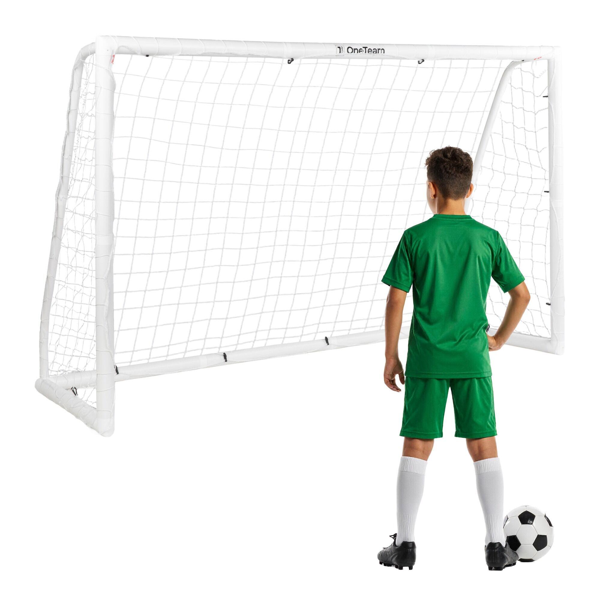 Porte da Calcio per Giardino, Porte da Calcio per Bambini 120x90cm, Porticine da Calcio con Aste In Fibra di Vetro e Reti di Alta Qualità, Bullseye e Borsa per Giardino e Gioco