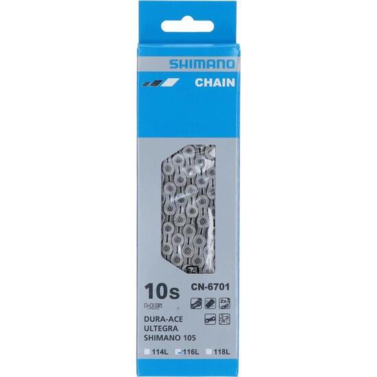 SHIMANO Kette ULTEGRA CN-6701 10-fach 116 Glieder Kette - für 10-fach Straßen...