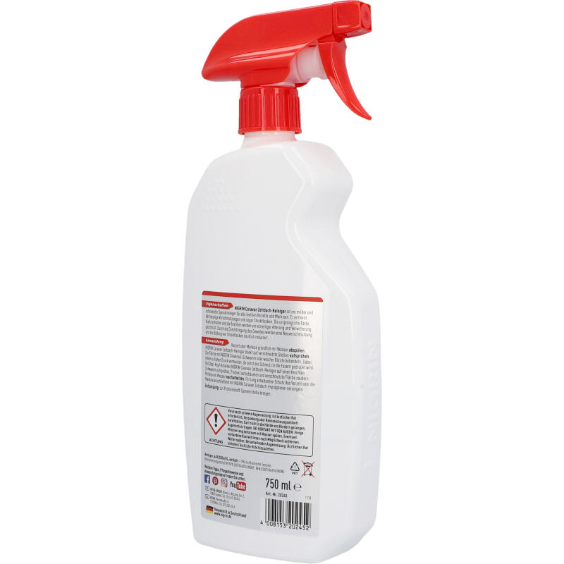 NIGRIN CARAVAN Zeltdach-Reiniger schonender Spezialreiniger 750ml 7/7