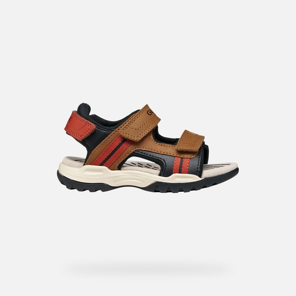 Sandales Garçon J BOREALIS BOY Marron Clair/Brique 2/7