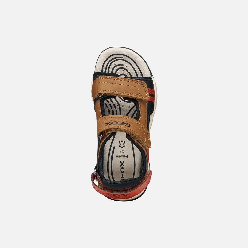 Sandales Garçon J BOREALIS BOY Marron Clair/Brique 7/7