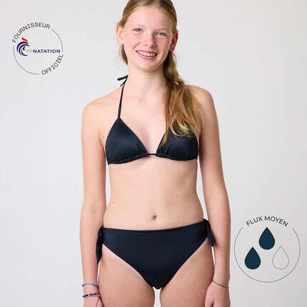 Bas de maillot de bain menstruel à nœuds étanche - Culotte Ado - Flux moyen