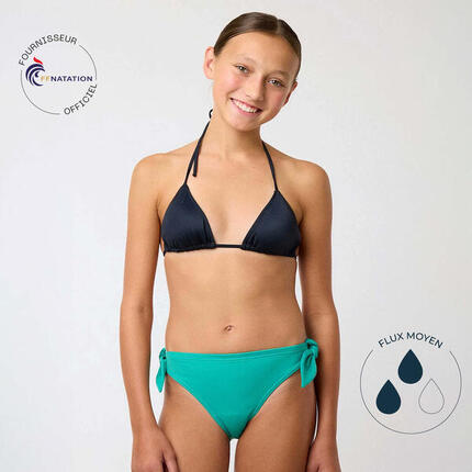 Bas de maillot de bain menstruel à nœuds étanche - Culotte Ado - Flux moyen