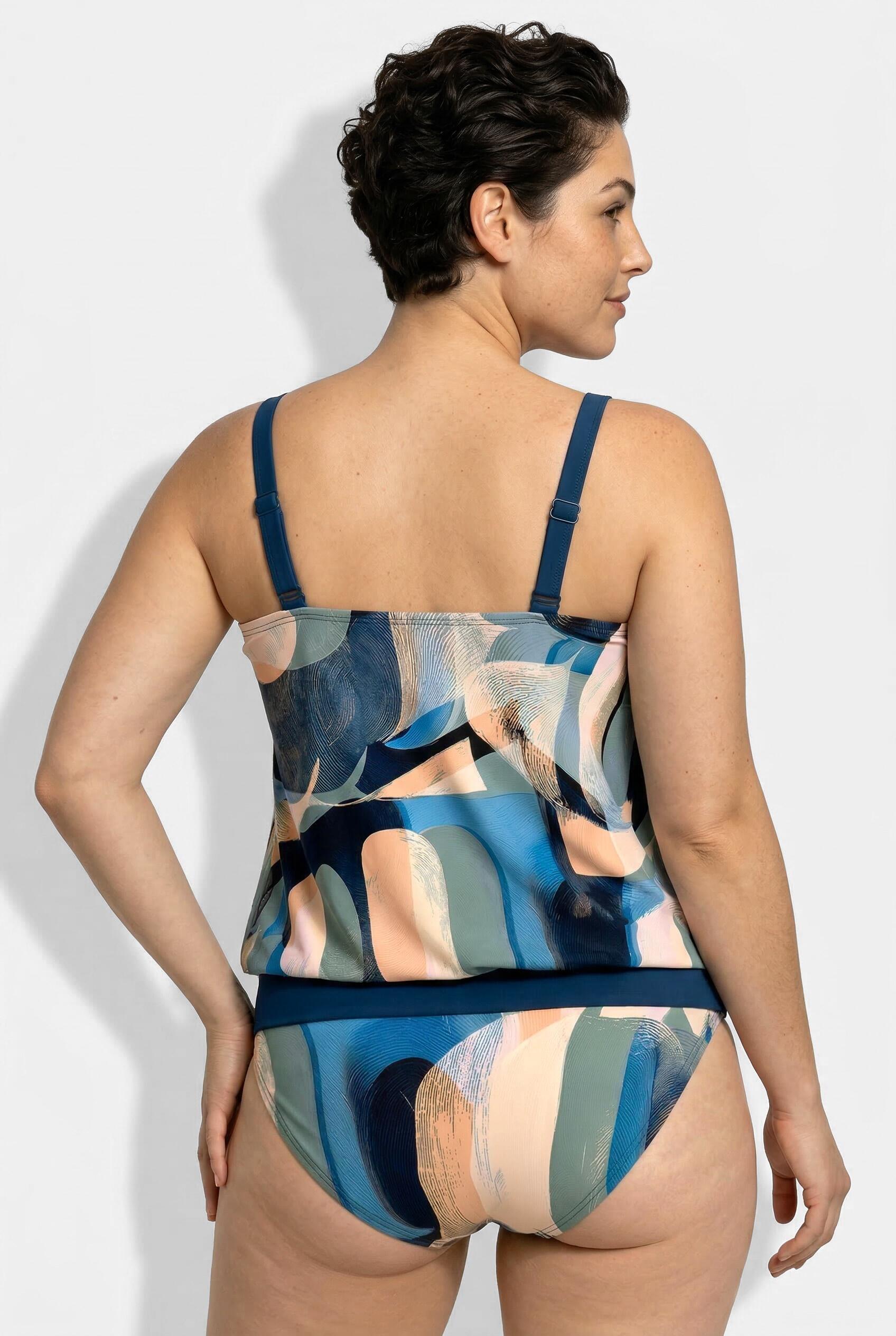 Dames Tankini zachte cups elastische zoom sierring 2/7