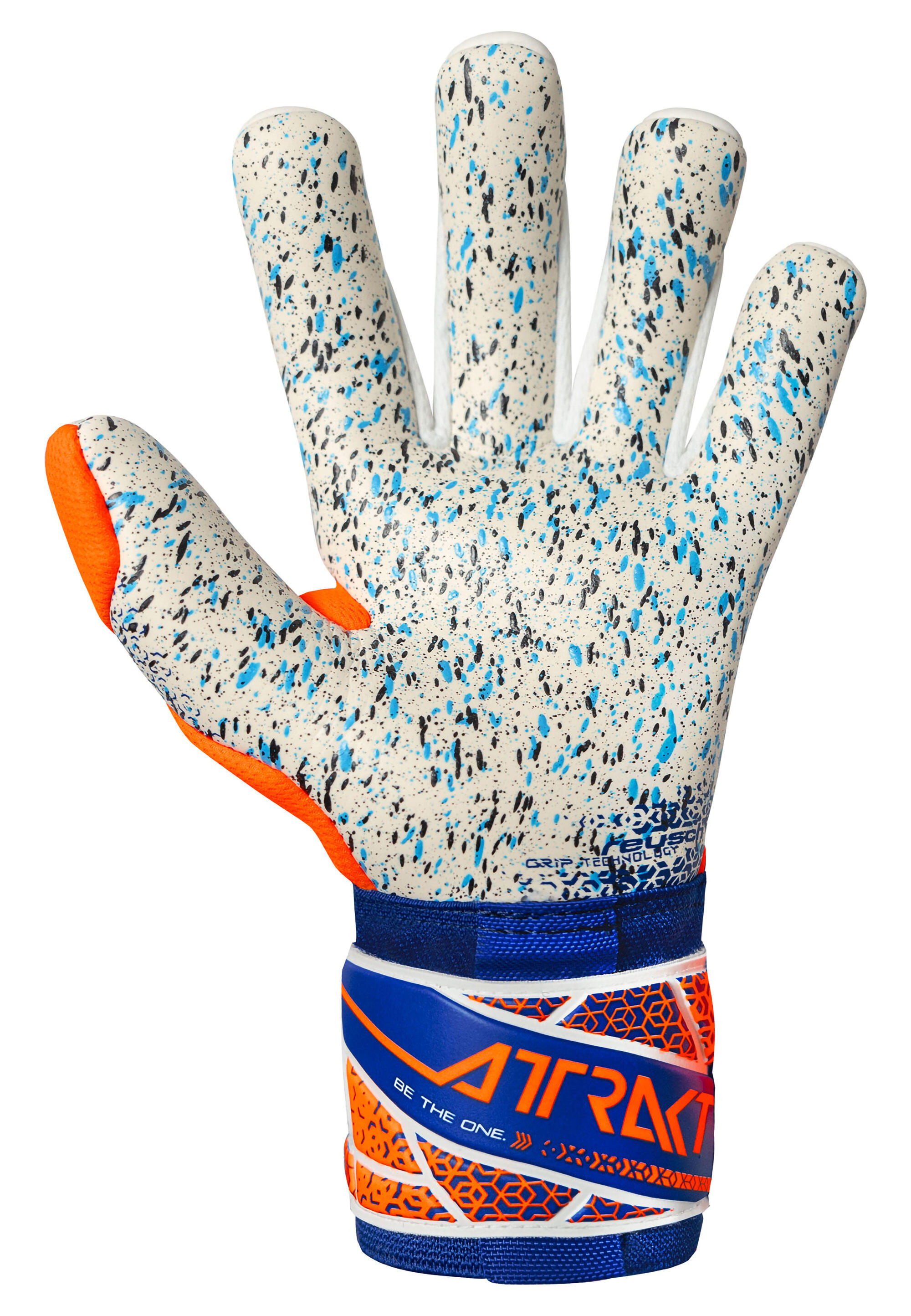 Rękawice bramkarskie Reusch Attrakt Fusion shocking orange/energize blue 3/7