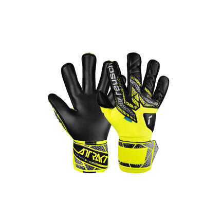 Rękawice bramkarskie Reusch Attrakt Duo Evolution safety yellow/silver/black